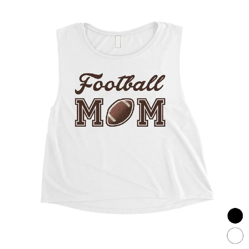 Football Mom Womens Crop Tank Top Funny Mother's Day Gift Ideas gym tank top