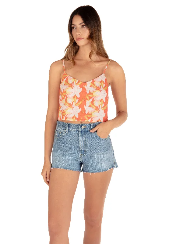 Hurley Sand Dollar Tank peach tank top