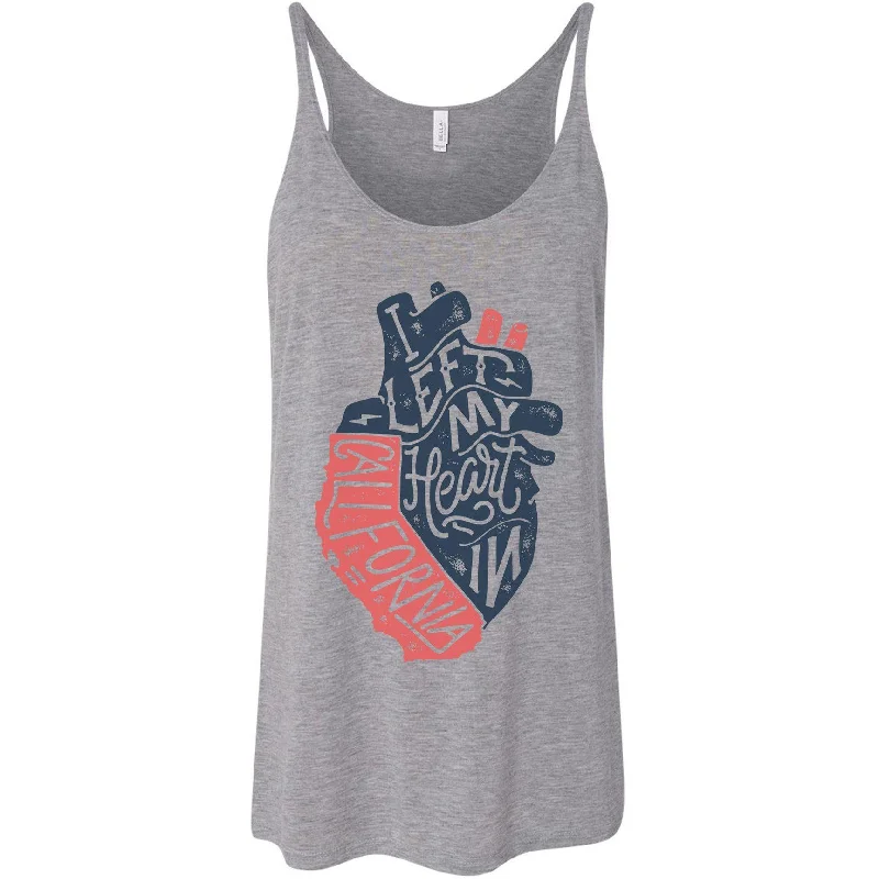 I Left My Heart In California Flowy Tank ribbed tank top