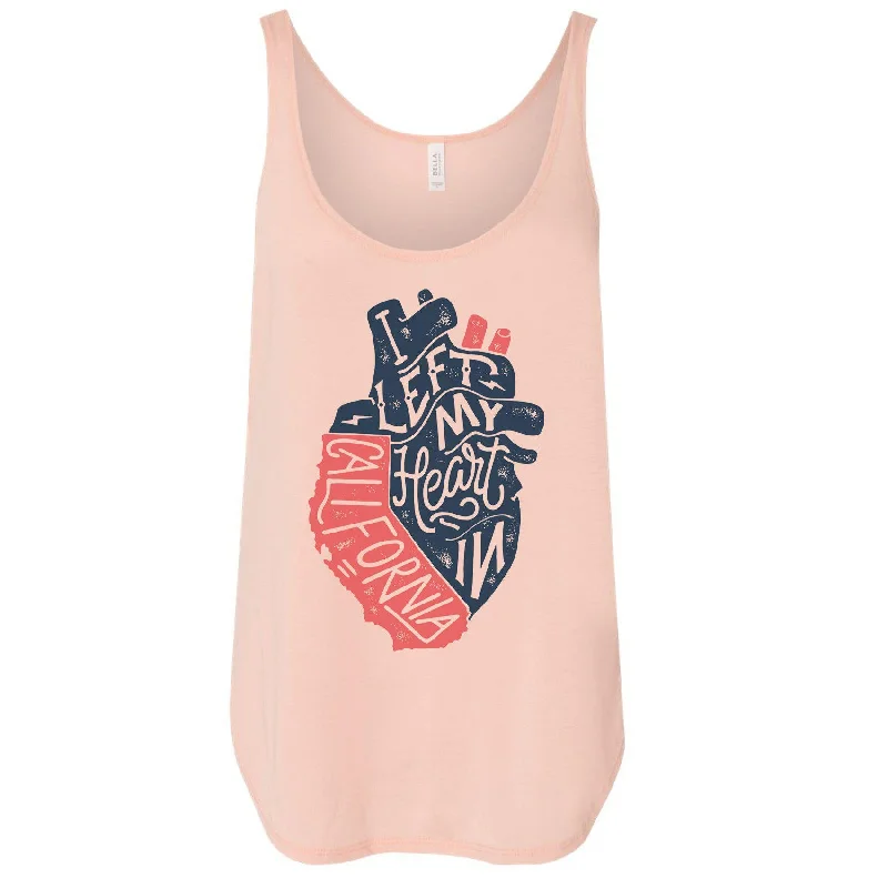 I Left My Heart In California Side Slit Tank bronze tank top