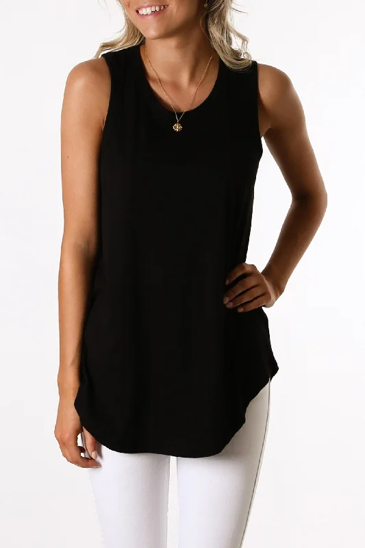 Keira Tank Black glitter tank top