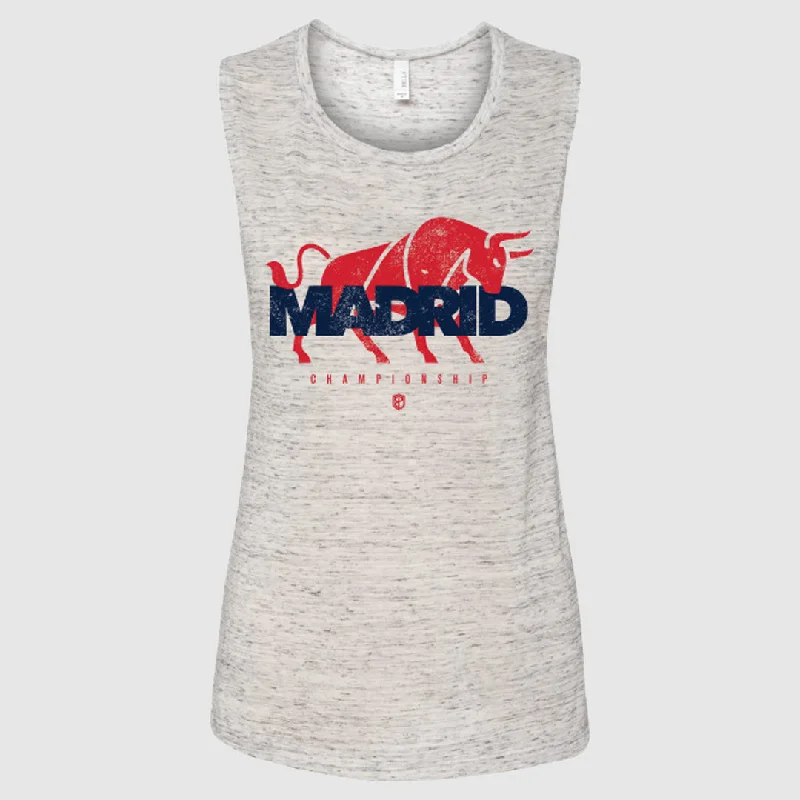 MCC Official Flowy Scoop Muscle Tank (MAD-White Marble) sleep tank top