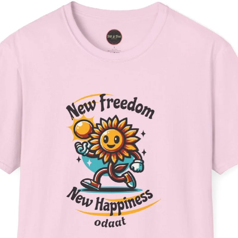 New Freedom New Happiness Unisex Softstyle T-Shirt Elegant Classic Vintage