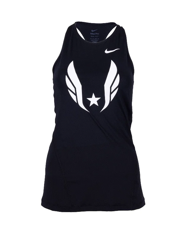 Nike USATF Women's Pro All Over Mesh Tank low neck tank