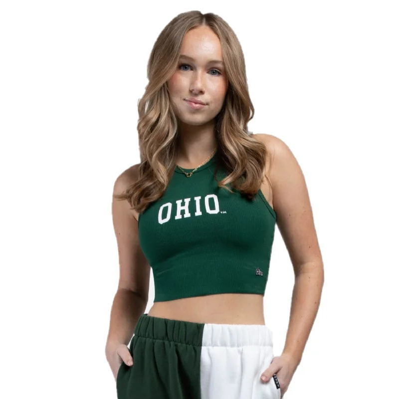 Ohio Bobcats Green Hype & Vice Cut Off Tank metallic tank top