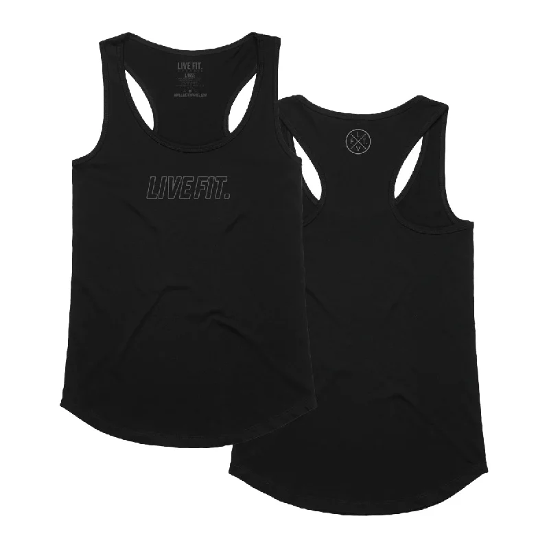 Routine Racerback Tank - Black chic tank top