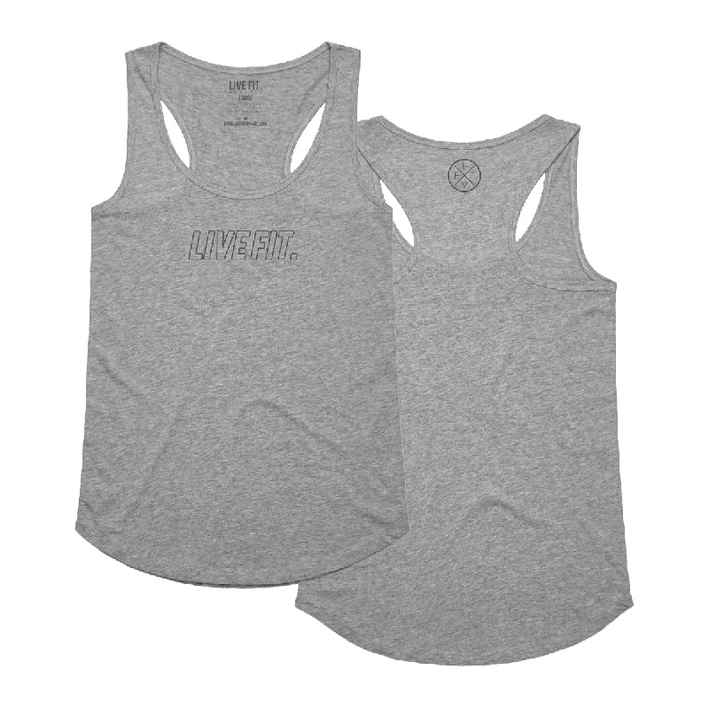 Routine Racerback Tank - Heather Grey flirty tank top