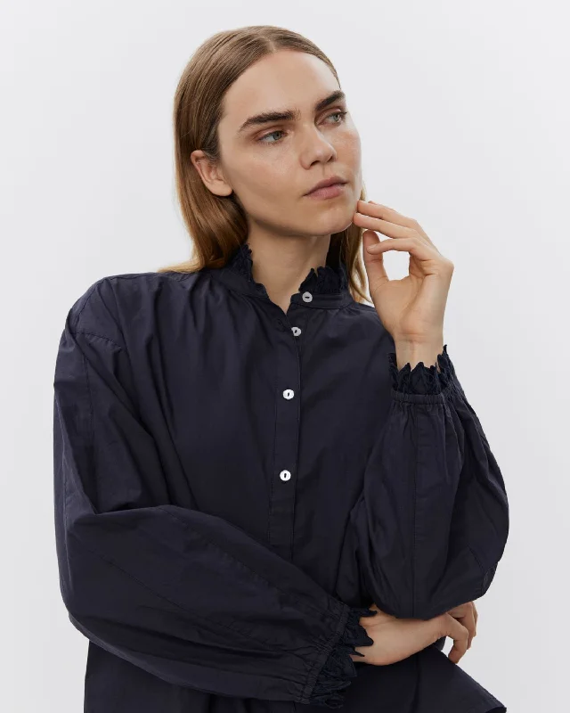 ESMESW SHIRT - Navy Blue Elasticated Padded Insulated