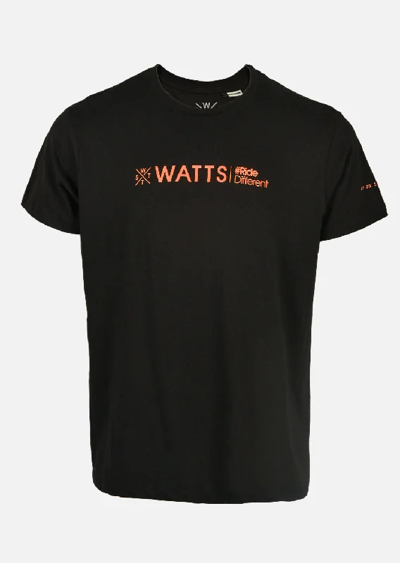 Tee-shirt WATTS02 - Noir Boxy Fit Fitted Loose