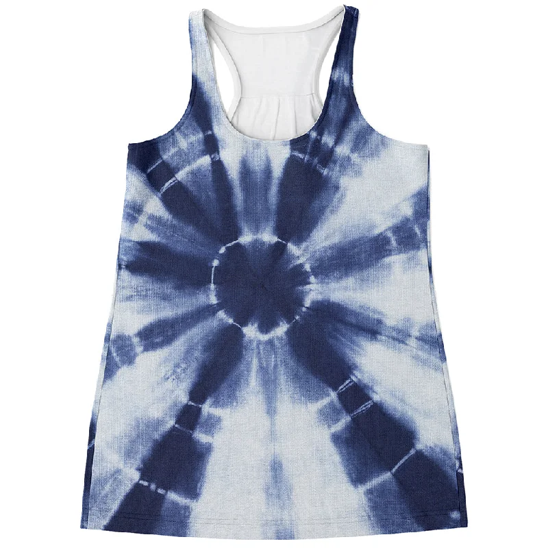 Tie Dye Shibori Print Women's Racerback Tank Top vintage tank top