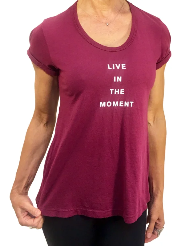 TLA Live In The Moment T-Shirt Terry Blend Velvet Blend Canvas Blend