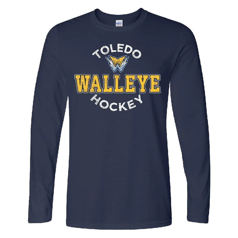 Toledo Walleye Waterproof Long Sleeve T-shirt Collared Crew Neck Turtle Neck