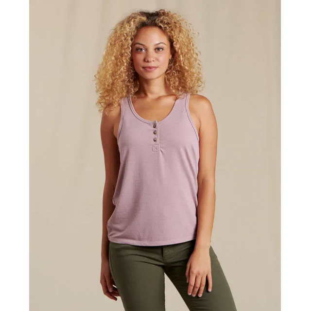 Women's Piru Henley Tank white tank top