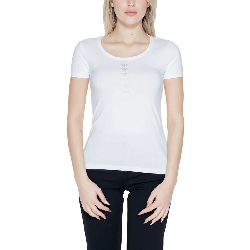 White Cotton Tops & T-Shirt Fleece Nylon Spandex