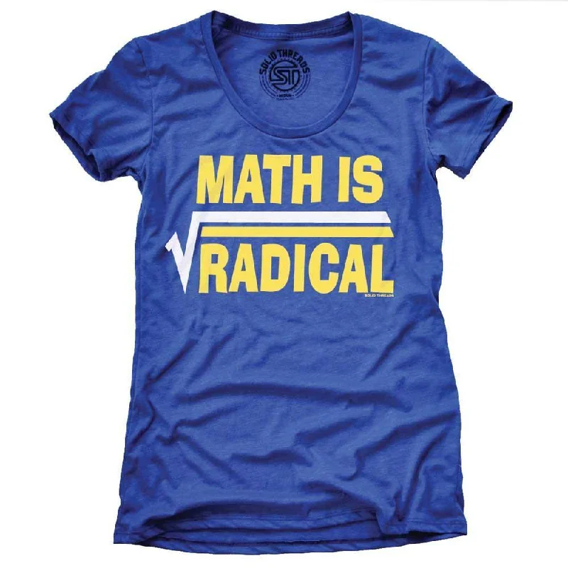 Women's Math Is Radical T-shirt Zippered Front Buttoned Front Snap Front