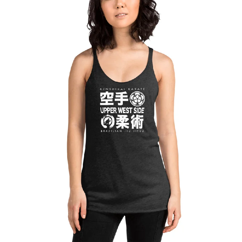 Women's Racerback Tank - Front Only - Light Logo lace back tank