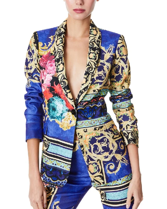 alice + olivia Macey Cuffed Shawl Blazer Women's Advanced Suit