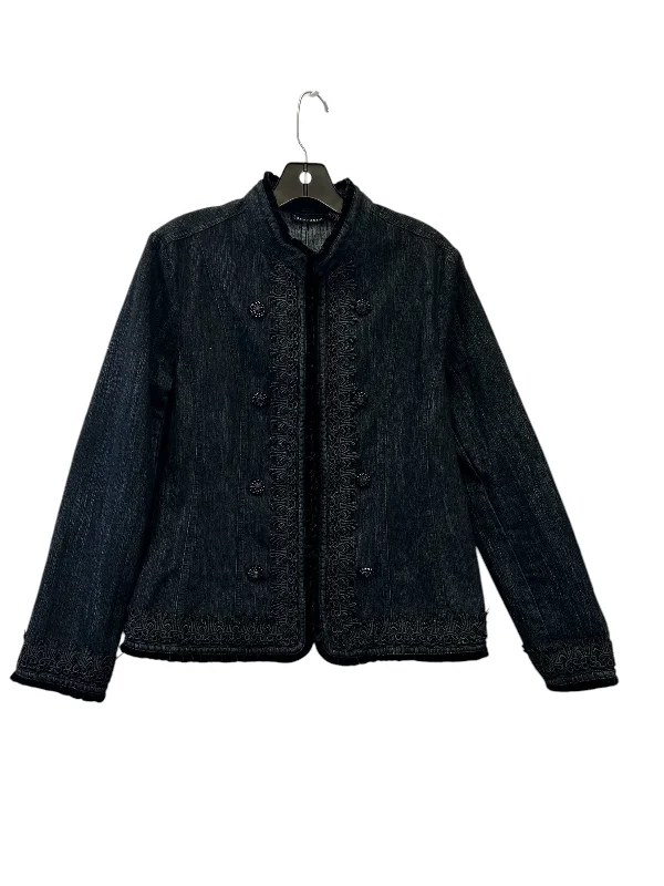 Blazer By Bay Studio In Black Denim, Size: L Women's Daily Blazer