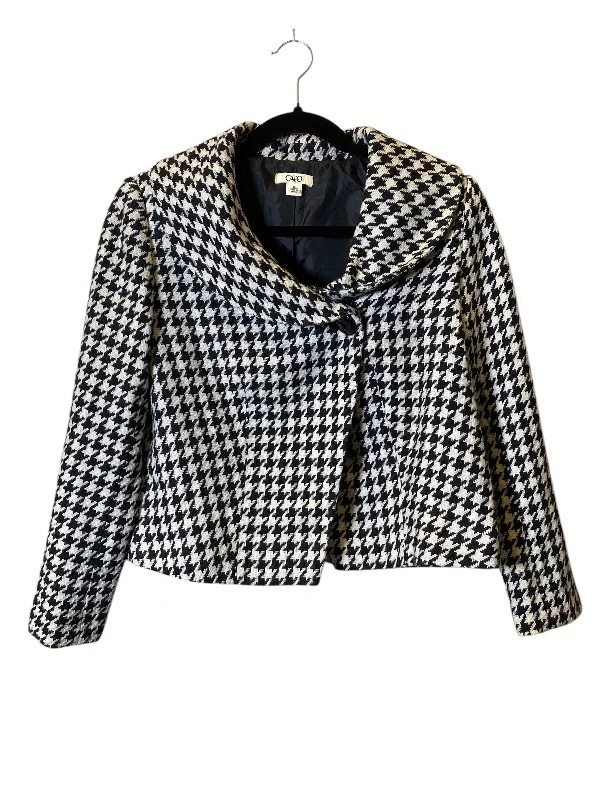 Blazer By Cato In Black & White, Size: 8 Women's Unique Blazer