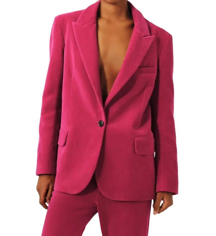 Boop Blazer In Pink Winter Women's Blazer