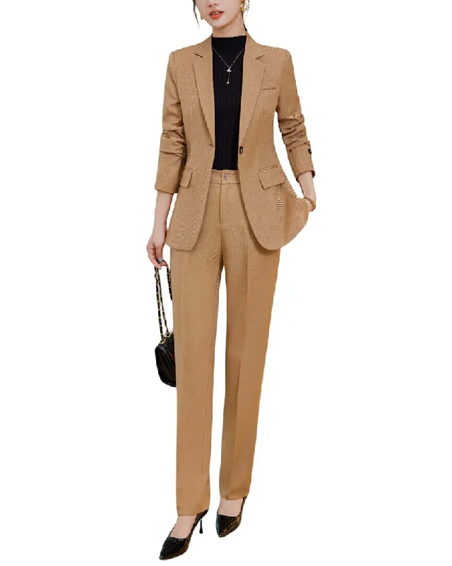 Bossy Chic 2pc Blazer & Pant Set Women's Trendy Jacket