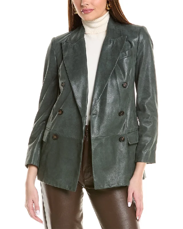 Brunello Cucinelli Suede Blazer Women's Trendy Jacket