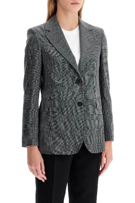 Max Mara Studio 'david' Prince Of Wales Wool Blazer Women's Luxurious Jacket