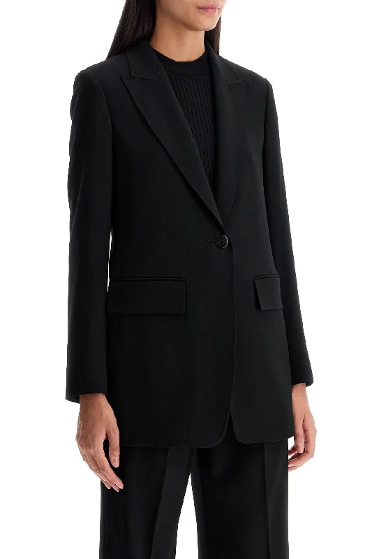 Max Mara Studio Wool Crepe Blazer With T Women's Custom Jacket