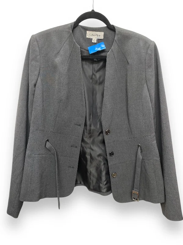 Blazer By Calvin Klein In Grey, Size: L Women's Trendy Jacket