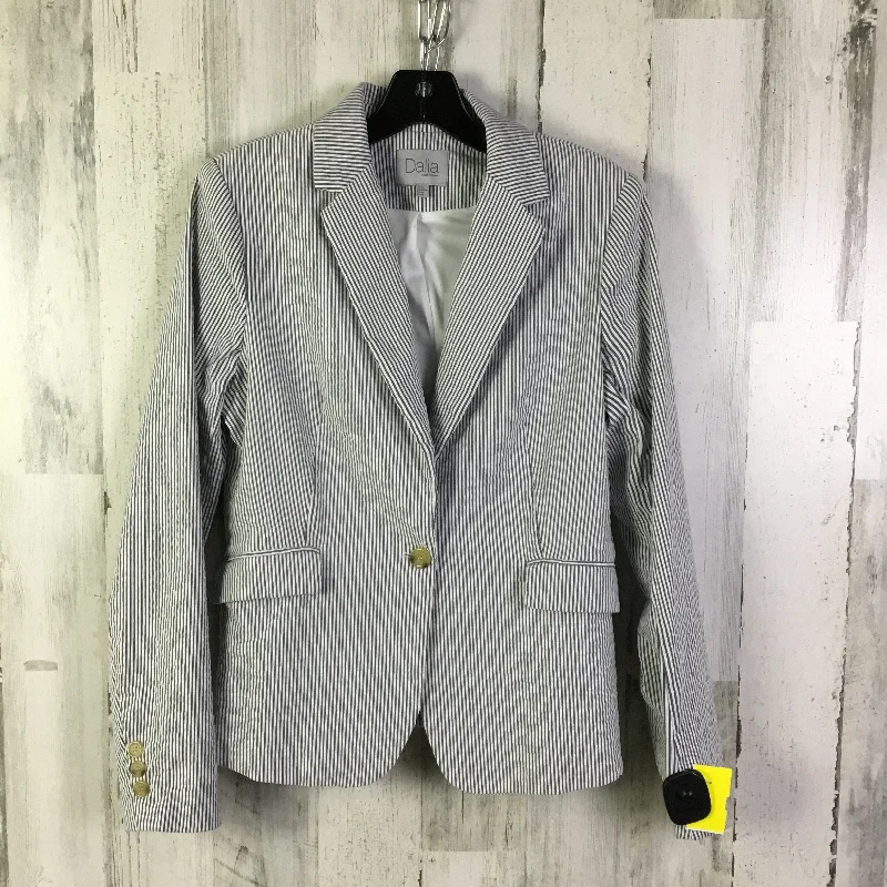 Blazer By Dalia In Grey & White, Size: M Women's Vintage Jacket