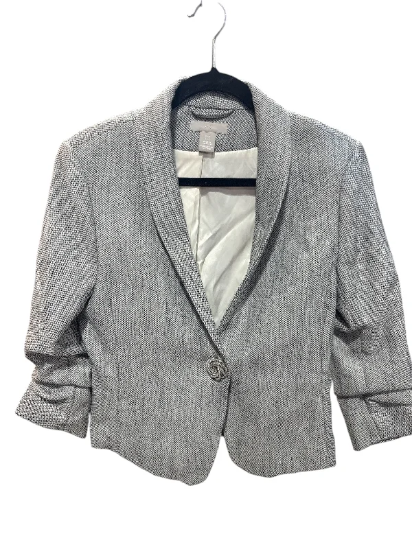 Blazer By H&m In Black & Grey, Size: S Women's Navy Jacket