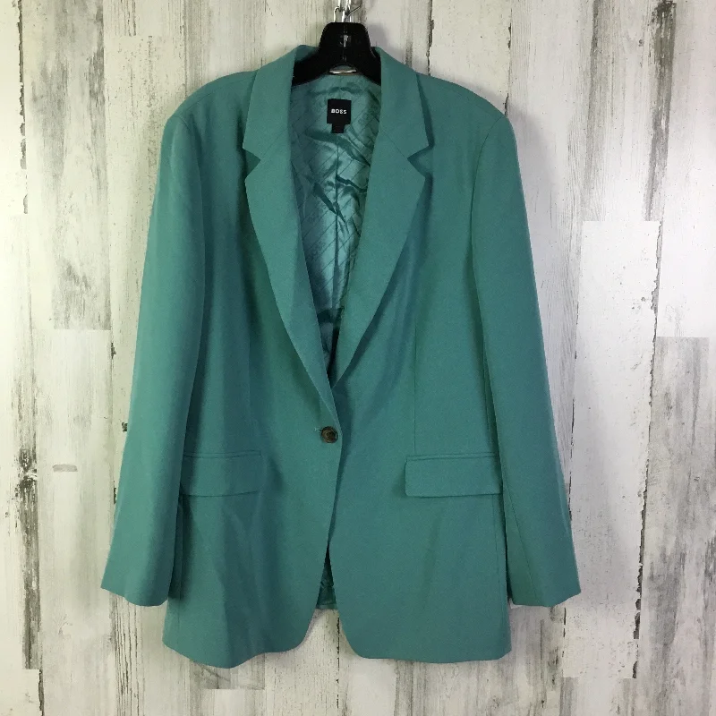 Blazer By Hugo Boss In Aqua, Size: M Women's Stripe Blazer