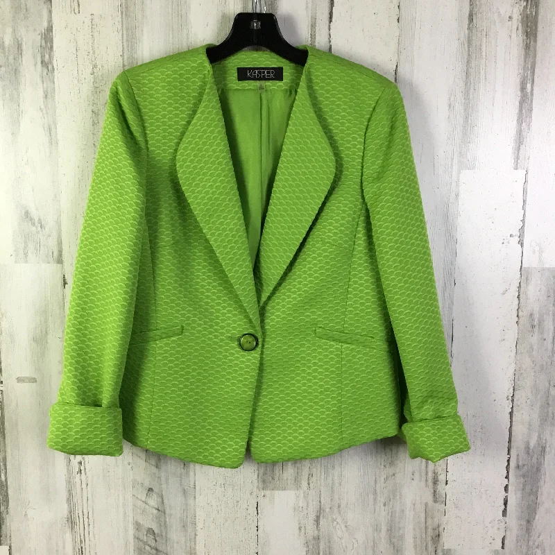 Blazer By Kasper In Green, Size: M Women's Trench Blazer