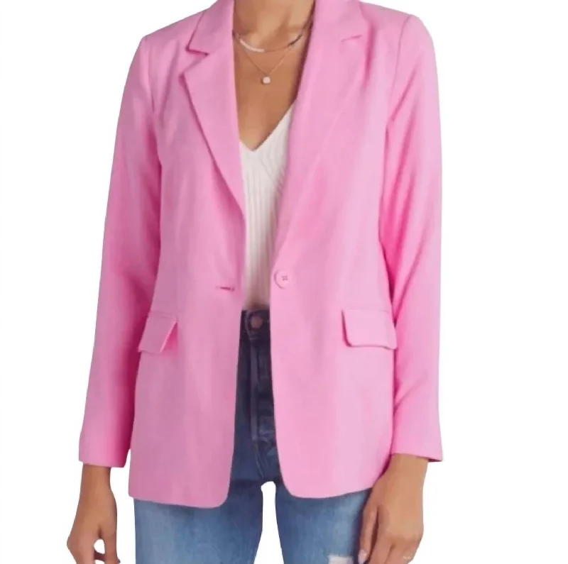 Carmen Long Sleeve Loose Blazer In Bon Bon Women's Custom Suit