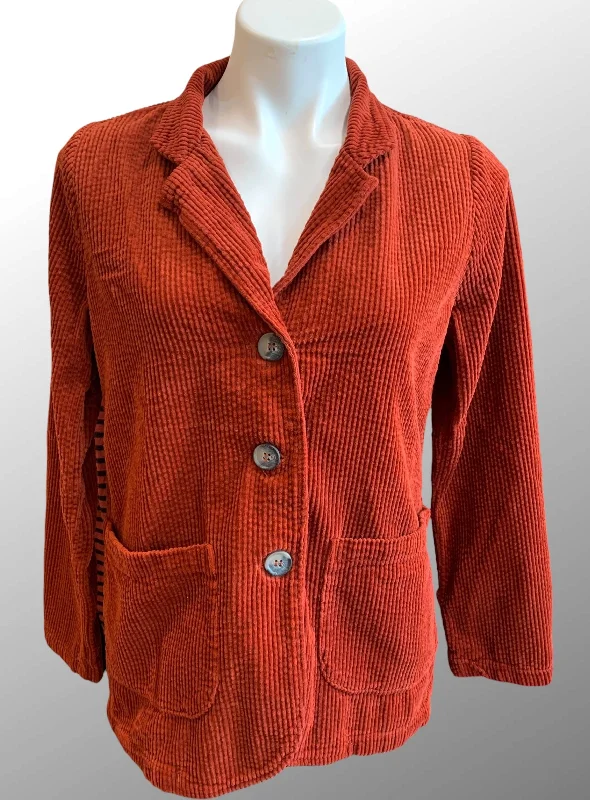 Lux Corduroy Pocket Blazer Women's Elegant Suit