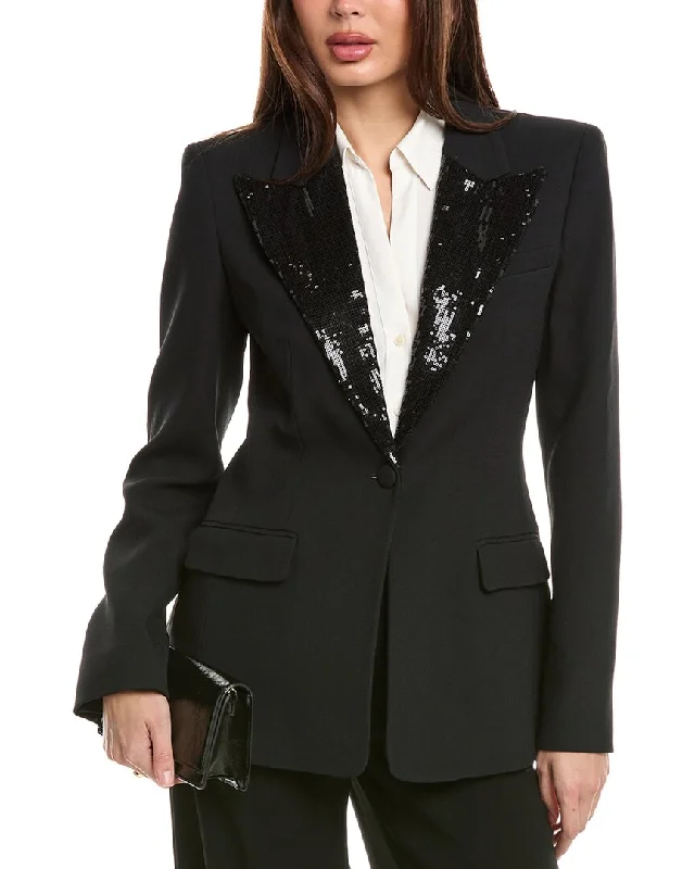 Michael Kors Sable Embellished Georgina Blazer Women's Handmade Blazer