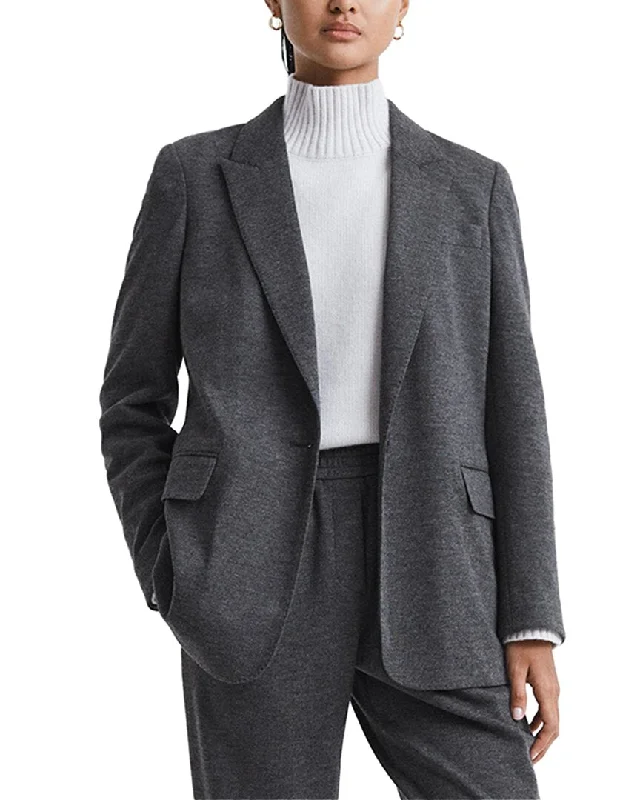 Reiss Amalie Wool Blazer Women's Solid Blazer