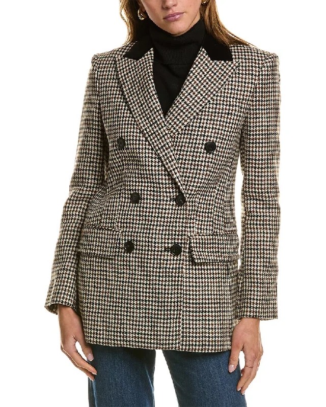 Reiss Cici Wool Blazer Women's Patchwork Suit