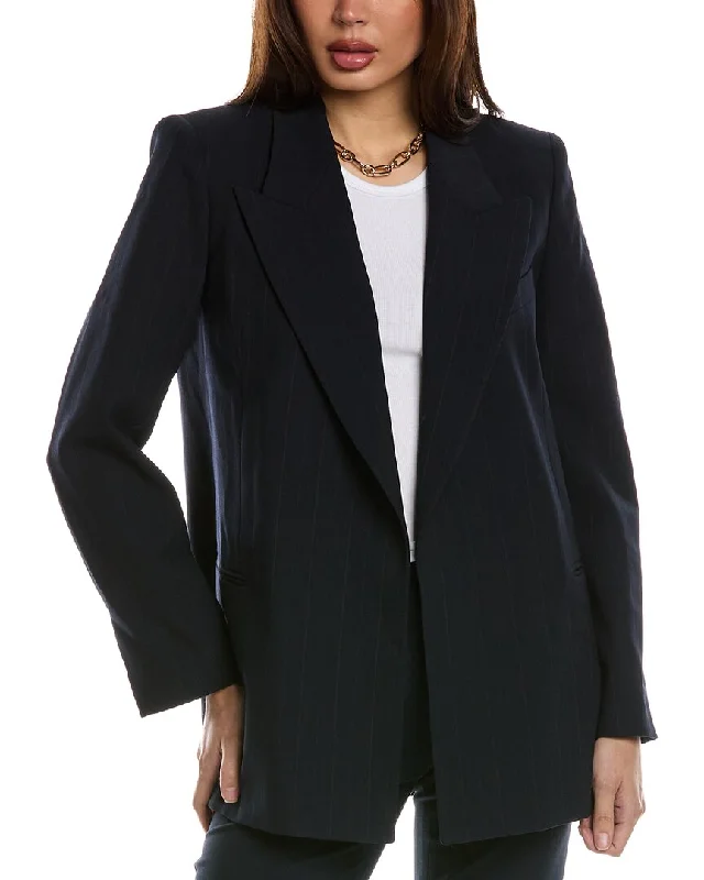 Reiss Willow Pinstripe Wool-Blend Blazer Women's Luxury Jacket