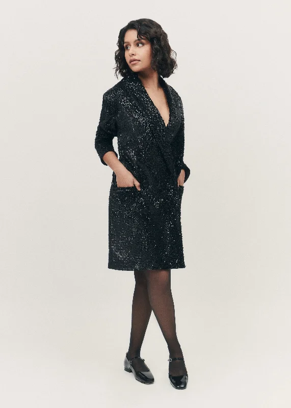 Sequin Blazer Dress Slimming Women's Blazer