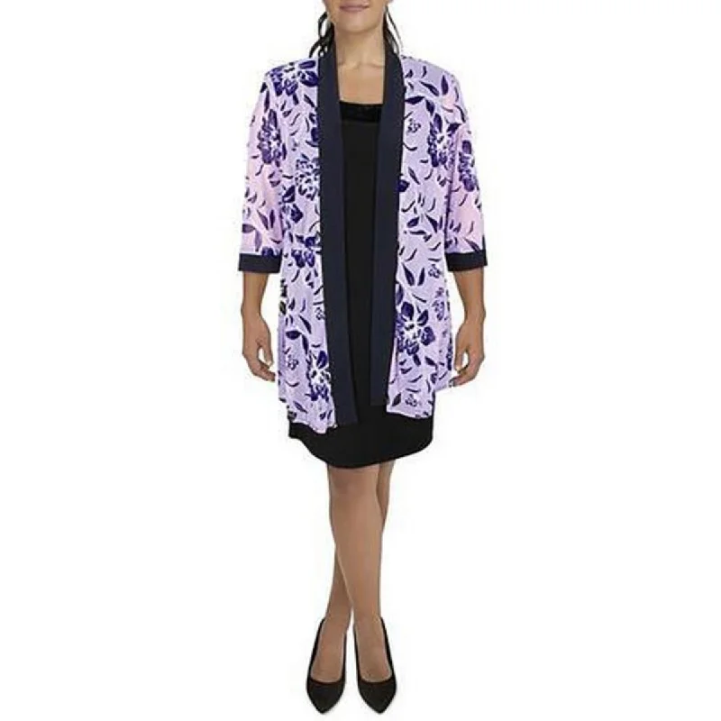 Womens Mesh Printed Duster Blazer Women's Vintage Suit