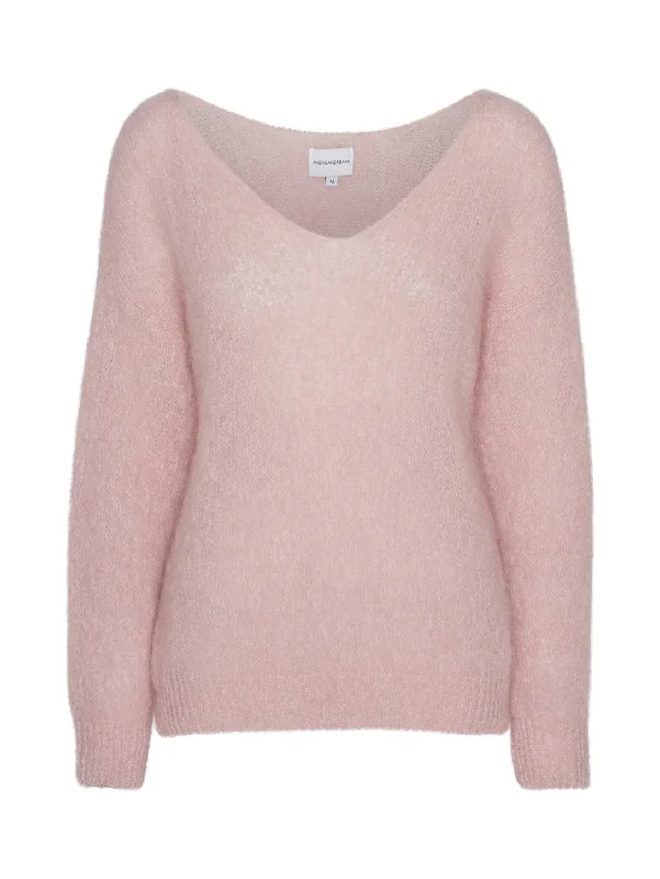 Carly Pullover - Light Pink Bardot Neck Top