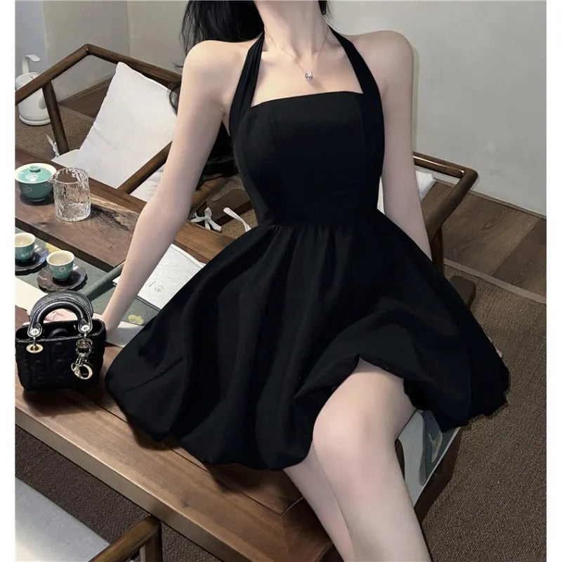 High Waist Slim A-line Black Sexy Dress Bodycon Dresses Women Clothing Sexi Night Dress Hot Streetwear Party Mini Dress Summer Tunics Stylish elegant