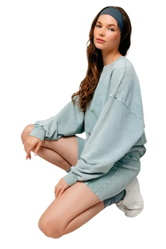 Washed Oversized Pullover Angora Wool Cozy