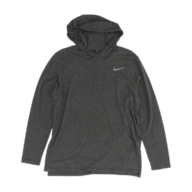 Gray Solid Hoodie Pullover Fleece Warm Pullover