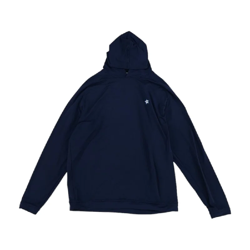 Navy Solid Active Pullover Boat Neck Sweater