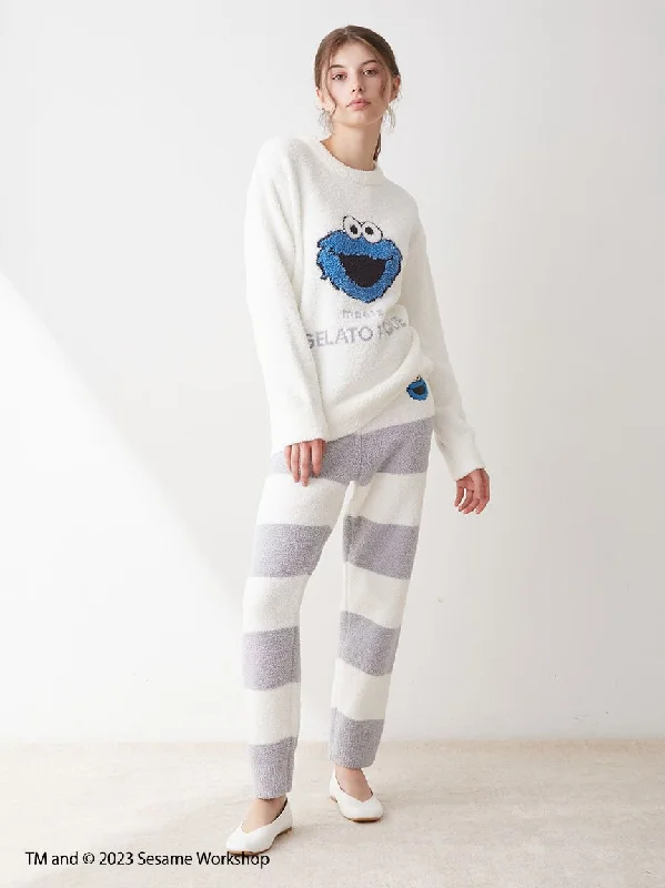 [SESAME STREET] Jacquard Pullover & Long Pants Loungewear Set Soft Wool Sweater