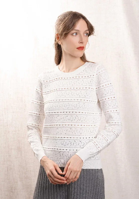 Pullover 8913 Blanc-Off-White Wide Sleeve Pullover