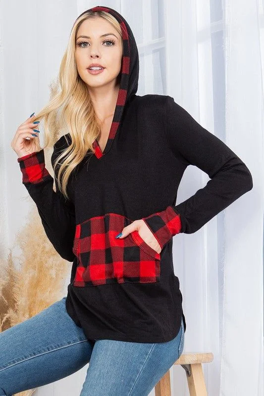 Black/Red Plaid Combo