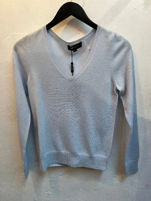 Wave V Neck Cashmere Pullover Wide Sleeve Pullover